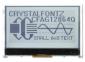 Dark on gray 128x65 sunlight readable graphic LCD display. Front view.