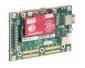 The CFA921-TS is a 5.0 800x480 color TFT LCD display with resistive touch screen. Rear view showing ARM processor and connectors.