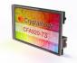 The CFA920-TS is a 5.0 inch 480x800 color LCD graphic display module. Front view 3D CAD model rendering.