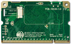 Back of the CFA-10036 without display mounted on board. Back of the CFA-10036 without display mounted on board.