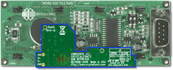 The USB board is outlined