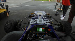 800x480 EVE Powered 5 TFT Display, front view, used in a race car dashboard for the UW FSAE team