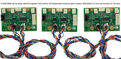 Example of how the CFA835TFK LCD module can be combined with the optional CFA-FBSCAB and be daisy-chained to allow monitoring of multiple inputs & control of multiple outputs. Example of how the CFA835TFK LCD module can be combined with the optional CFA-FBSCAB and be daisy-chained to allow monitoring of multiple inputs & control of multiple outputs.