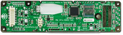 The CFA835YYK color graphic LCD module offers 6 function keypad, 4 status LEDs and 5 GPIOs - rear view.