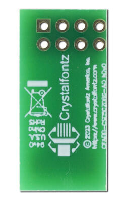 8-position ZIF Connector breakout board. Bottom view.