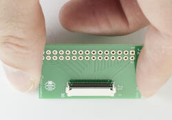 30 position ZIF breakout board. In hand to show size and perspective.