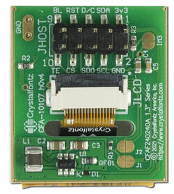 240x240 1.3 inch TFT Display with adapter board. Back view.