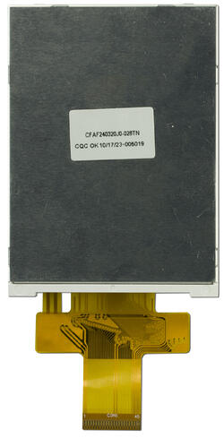 240X320 2.8-inch TFT display, back view, powered off.
