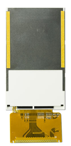 240x400 full-color TFT LCD display, Back view.
