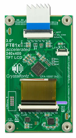 240x400 EVE TFT display, back view.