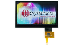 CFAF480272G-043TCTS Front View w/ full tail 4.3 480x272 Resolution RGB Color TFT LCD Capacitive Touch Screen 8-bit parallel