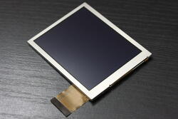 This CFAF480640A-035T is a 3.5 full color TFT display – perspective view, power off, unfolded tail. 