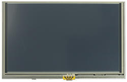 5 inch, 800x480 resistive touchscreen,  EVE BT817 powered TFT display. Front view powered off.