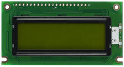 122x32 pixel, standard graphic LCD with dark letters on a yellow-green background. Front facing, powered off.