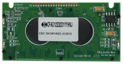 122x32 Graphic LCD display, back view, powered off.
