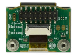 128x64 Small Transflective LCD with carrier board. Back view.