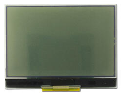 128x64 Low Power Transflective LCD Module, Front view, powered off.