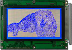 This is a monochrome dithered image. In this image each pixel is either on (100%) or off (0%).