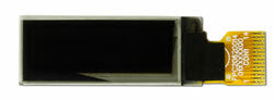 128x32 OLED with white foreground. front view.