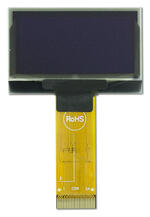 128x64 Yellow Graphic OLED 1.54 inch diagonal. Front view, powered off.