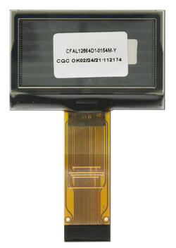 128x64 Yellow OLED, Back view