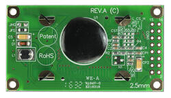50x16 SPI OLED, back view