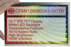 1280x800 10.1-inch IPS HDMI TFT Module. In-hand to show size and perspective.