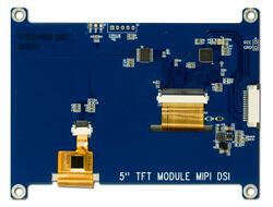 5 inch RPi TFT LCD, back view.