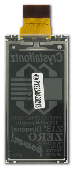 122x250 ePaper display, back view.