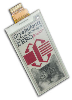 CFAP128296D0-0290 Perspective view, EPaper Zero Power Display
