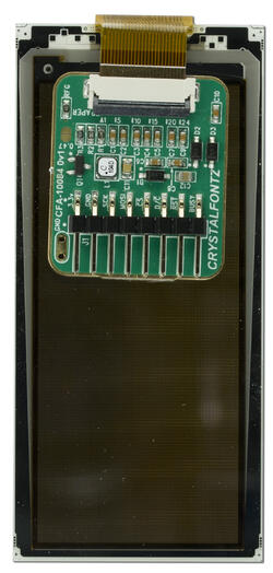 3-color epaper display shown attached to adapter board.