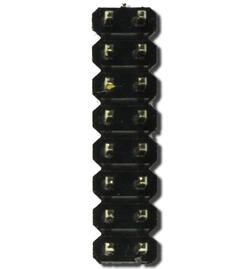 8x2 Dual Row Header Pins, top view.