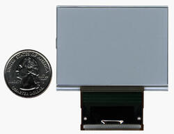 Here is a back view of the non-backlit display shown next to a quarter for size reference. Here is a back view of the non-backlit display shown next to a quarter for size reference.