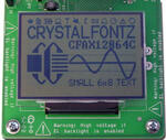 Here is an image of the front of the display in lit from the front -- reflective mode.