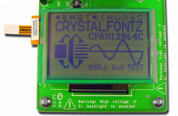 Here is an image of the front of the display in lit from the front -- reflective mode.