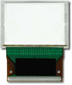 The CFAX12864T-TFH is a 128x64 dark on light gray LCD display – back view, tail unfolded. The CFAX12864T-TFH is a 128x64 dark on light gray LCD display – back view, tail unfolded.