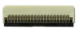 39 Position, 0.30mm Pitch ZIF connector. Closed position