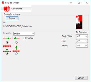 Bitmap to ePaper Converter (BMP-to-ePaper)