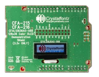 128x36 Full Color OLED with carrier board. (CFA215)