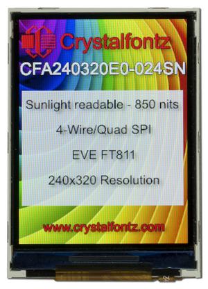 240x320 2.4" EVE TFT Display (CFA240320E0-024SN)