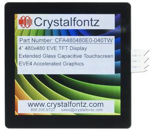 4-inch 480x480 Capacitive Touchscreen EVE TFT (CFA480480E0-040TW)