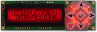 [EOL] Red RS232 16x2 Character LCD (CFA633-RMC-KS)