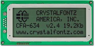 SPI 20x4 Character LCD (EOL) (CFA634-NFG-KS)