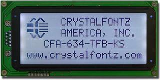 20x4  Serial Character LCD (CFA634-TFB-KS)