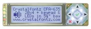 20x4 Character Display Module with Keypad (CFA635-TFK-KU)