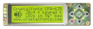Yellow-Green 20x4 TTL Serial Character LCD (CFA635-YYK-KL)