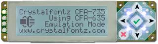 USB + Full Swing RS-232 20x4 character LCD module with Keypad (CFA735-TFK-KT38)