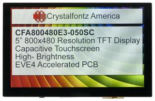 800x480 5-Inch EVE Capacitive Touchscreen TFT Display (CFA800480E3-050SC)