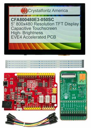 5" Capacitive Touchscreen EVE Development Kit (CFA800480E3-050SC-KIT)