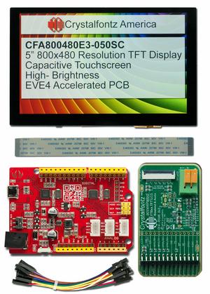 5" Capacitive Touchscreen EVE Development Kit (CFA800480E3-050SC-KIT)